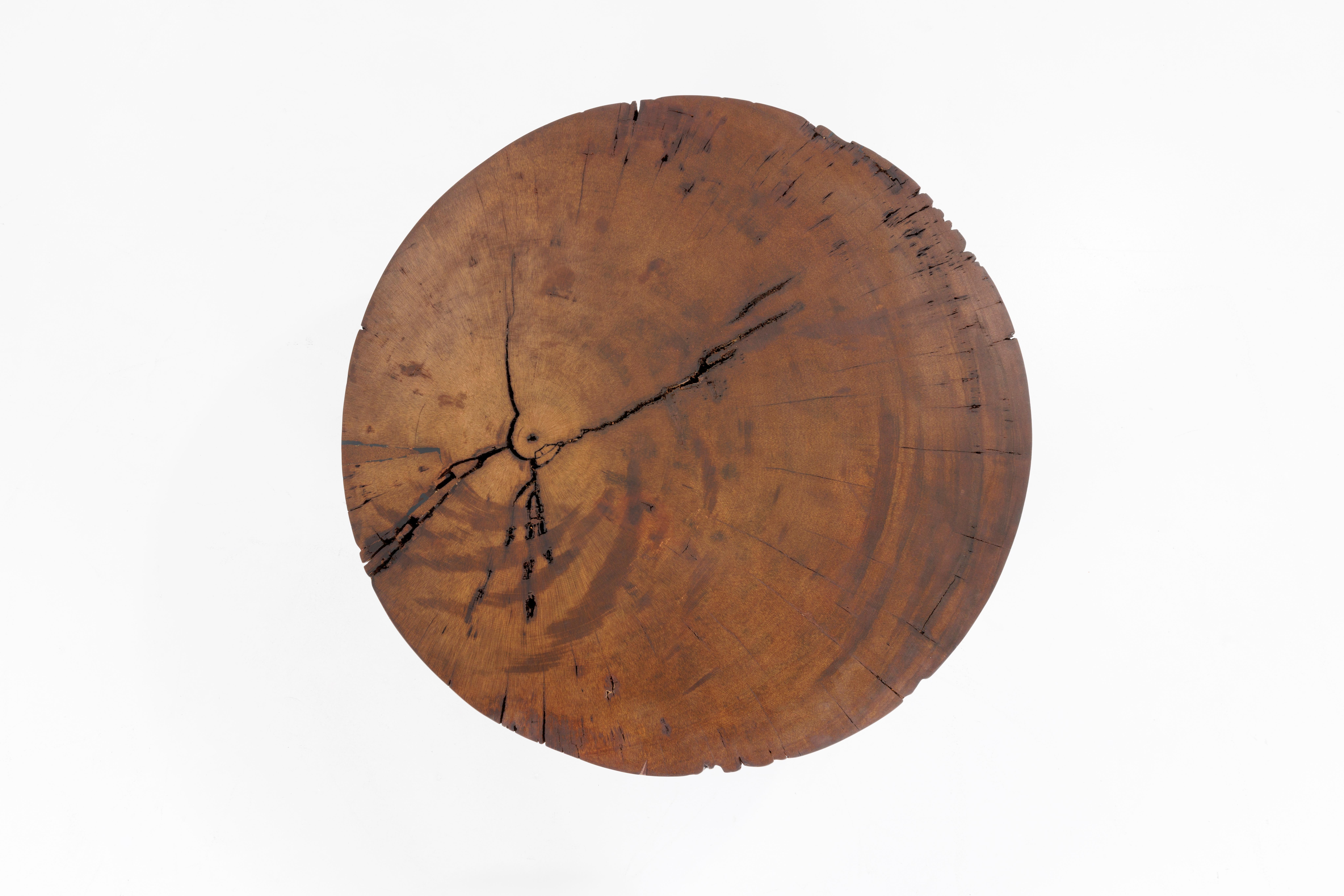 XXIe siècle et contemporain Table basse à tambour organique moderne fabriquée à partir de bois de Kauri, ancien étang de Nouvelle-Zélande en vente