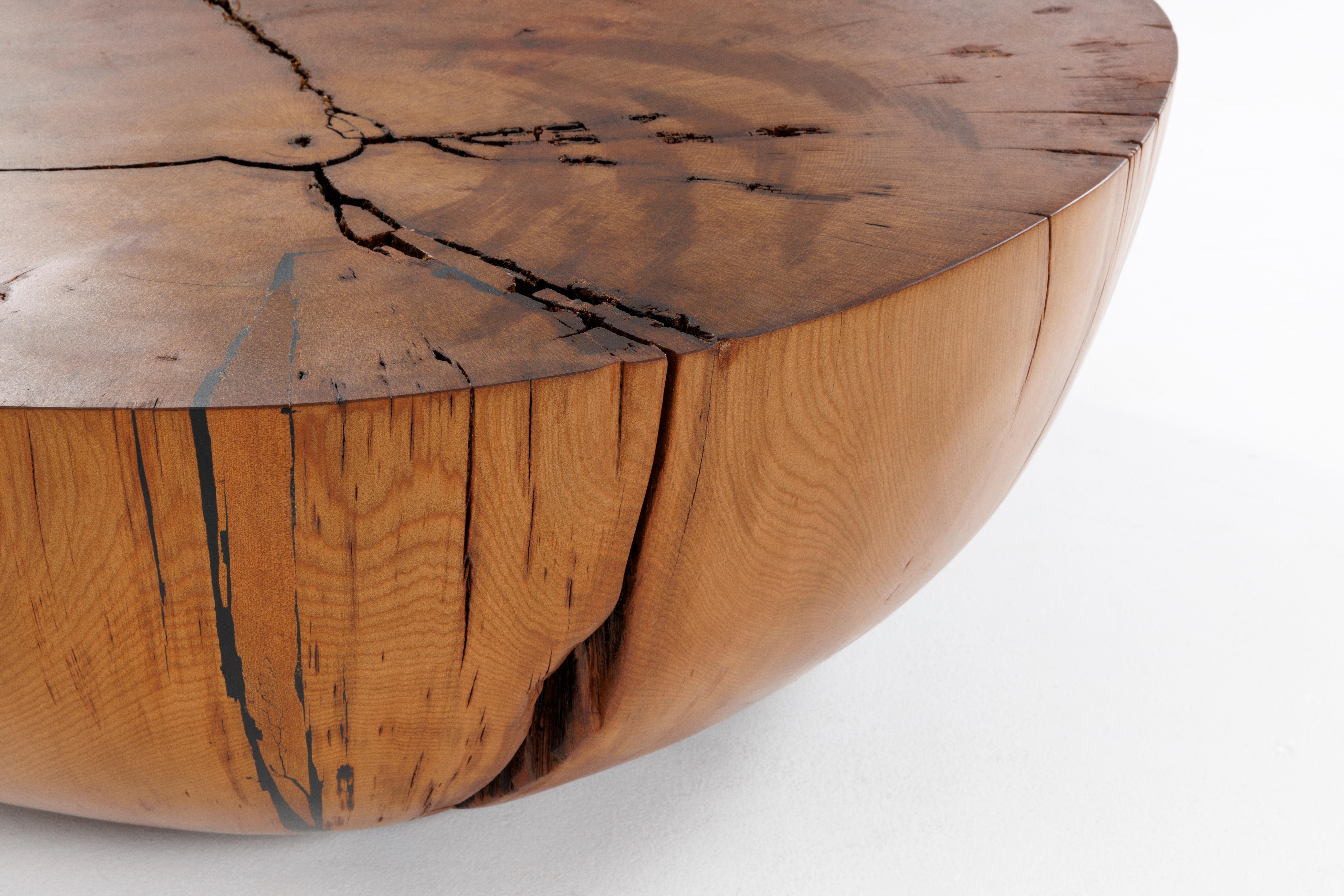 Table basse à tambour organique moderne fabriquée à partir de bois de Kauri, ancien étang de Nouvelle-Zélande Neuf - En vente à Papanui, Christchurch