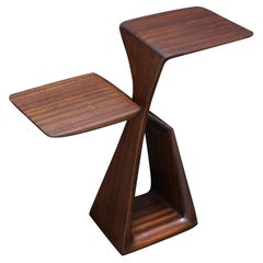 THE LOOP:- Organic, Sculpted, Contemporary Sapele Drink Stand, TV Table