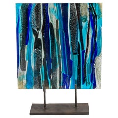 Piastra Art Glass Sculpture by Leonardo Cimolin for Berengo Collection Murano