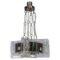 Raumzeitalter  Deckenleuchte aus Glas und Chrom von Esperia