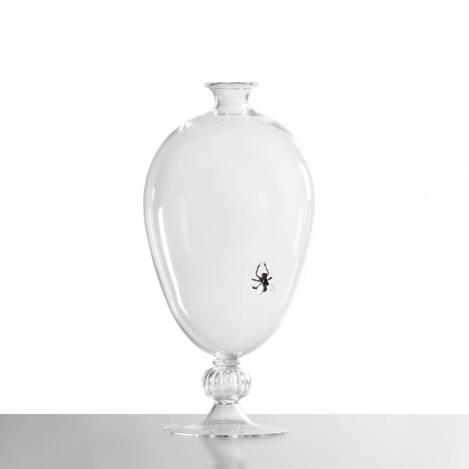 Fatto a mano Vanità Veronese contemporanea Vaso scultura in vetro soffiato a mano Fly Crestani in vendita
