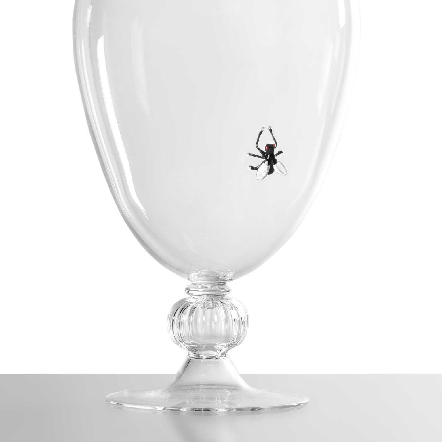Vetro soffiato Vanità Veronese contemporanea Vaso scultura in vetro soffiato a mano Fly Crestani in vendita