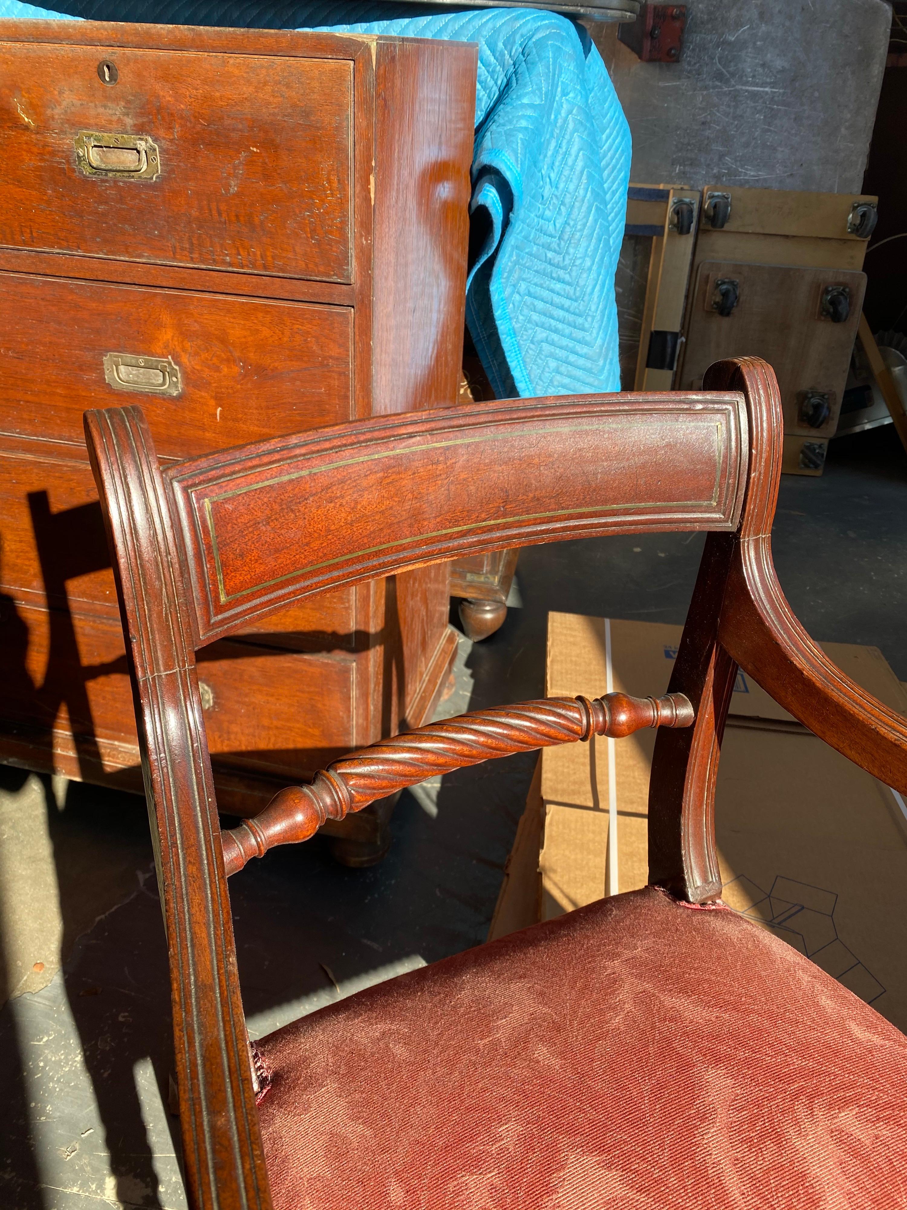 Set of 12 Period 19th Century English Regency Mahogany Dining Chairs 10