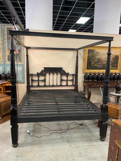 Incredible 19th Century British Colonial Mahogany King sized Bed