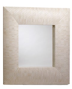 Miroir carré en stock fabriqué avec du os sculpté, miroir Aspire