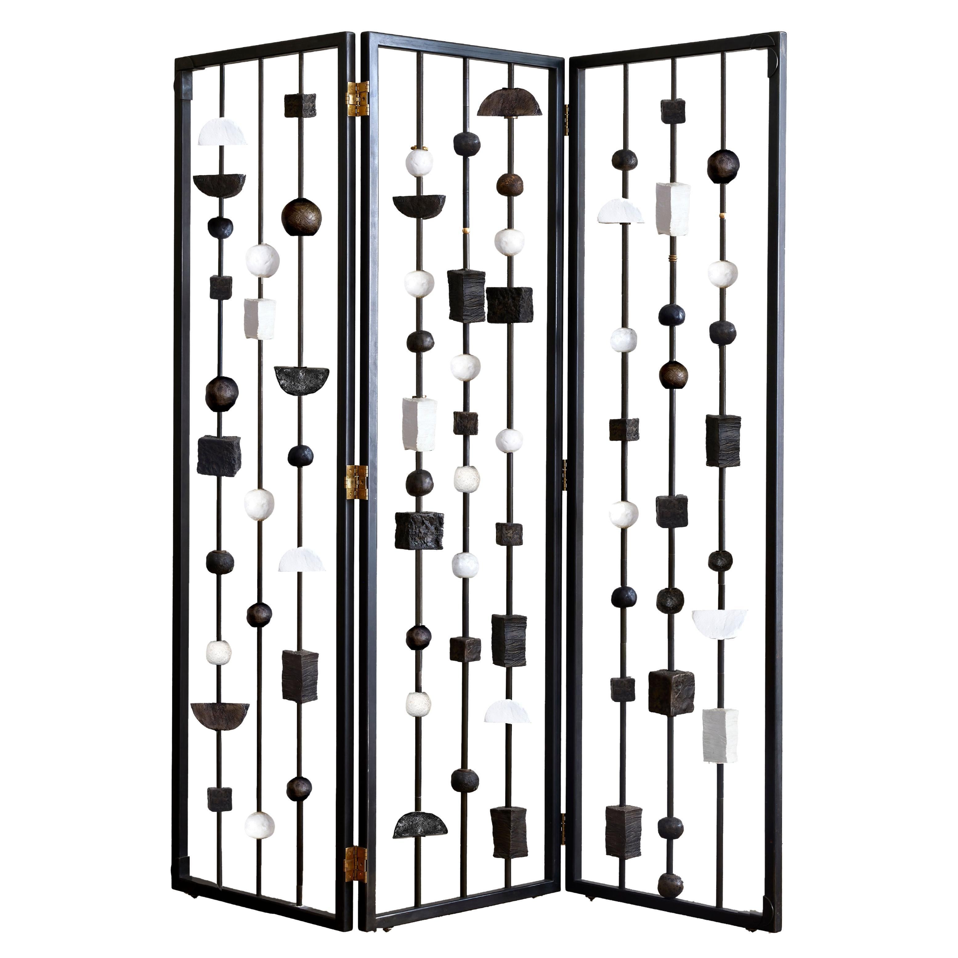 Hand-Crafted Sculptural Room Divider, Monochrome, by Margit Wittig