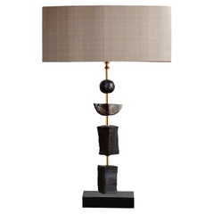 'Synergy' Table Lamp in Dark Patina, European, Contemporary Design