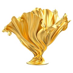 Levitaz-Vase, Gold / Schwarz