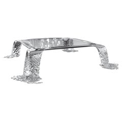 Cascatta, Stainless Steel Mirror Polish Square Dining Table