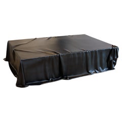 Levitaz Coffee Table, Sculptural Resin Table, Obsidian Black, Contemporary