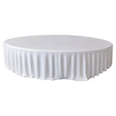Levitaz Oval, Sculptural Coffee Table in Lux White, Contemporary