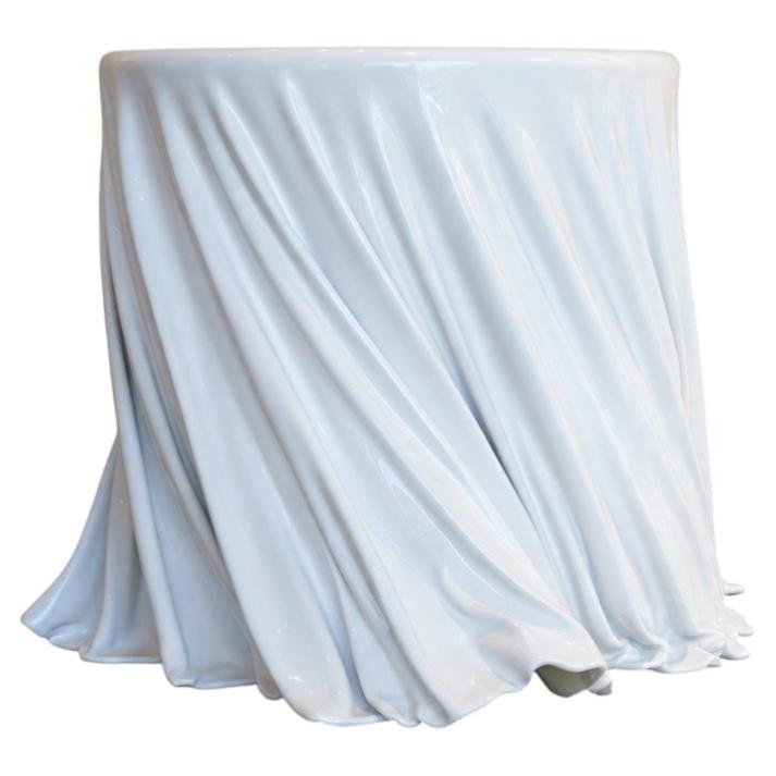 Twirl Foyer Table, Sculptural Table in Lux White, Contemporary For Sale