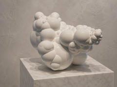Sphaera Aria, Abstract Sculpture in Lux White Finish