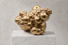 Sphaera Aria, Abstract Sculpture in Aurum Hand-Painted Acrylic Finish