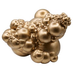 Sphaera Aria, Abstract Sculpture in Aurum Hand-Painted Acrylic Finish