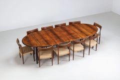 Arne Vodder oval dining table model 212 in rosewood Sibast Denmark 1960