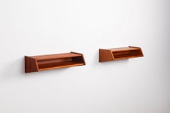 Aksel Kjersgaard floating nightstands No 24 in teak Odder Denmark 1960