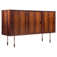 Unusual sideboard in rosewood with metal legs Denmark 1960