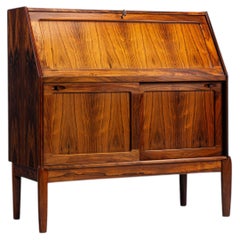 H.W. Klein secretary cabinet rosewood Bramin Denmark 1960