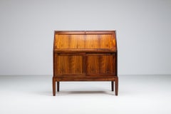 H.W. Klein secretary cabinet rosewood Bramin Denmark 1960
