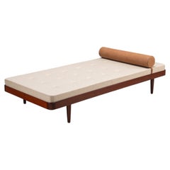 Lit de repos danois en teck et tissu, style « Mid-Century » danois, 1960