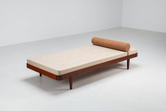 Lit de repos danois en teck et tissu, style « Mid-Century » danois, 1960