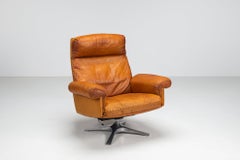 De Sede DS-31 high-back lounge chair in naturel leather Switzerland 1970
