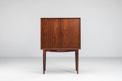 Illum Wikkelso bar cabinet in rosewood C. F. Christensen Denmark 1960