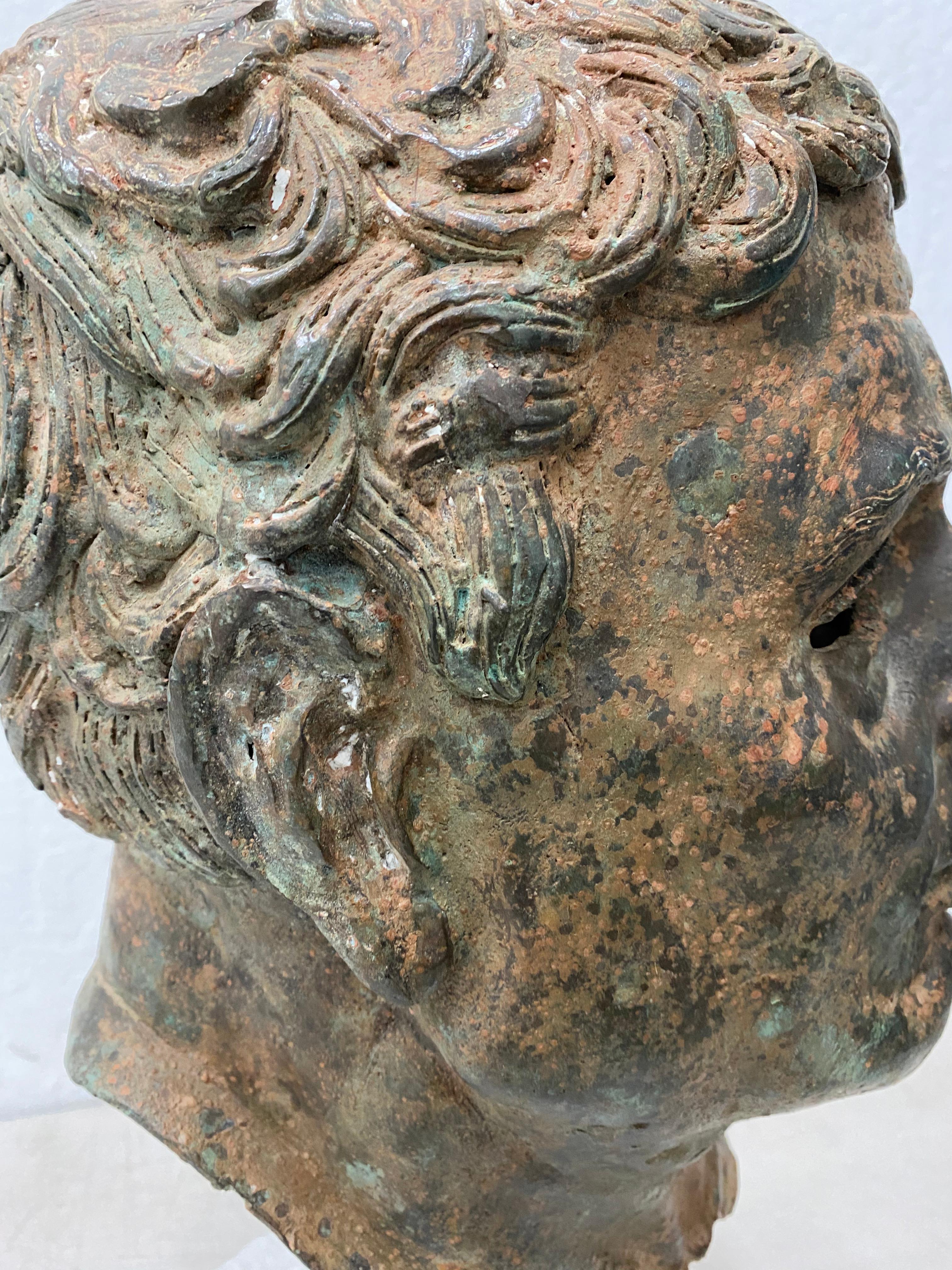 19th Century Bronze Head after Greek Antiquities 6