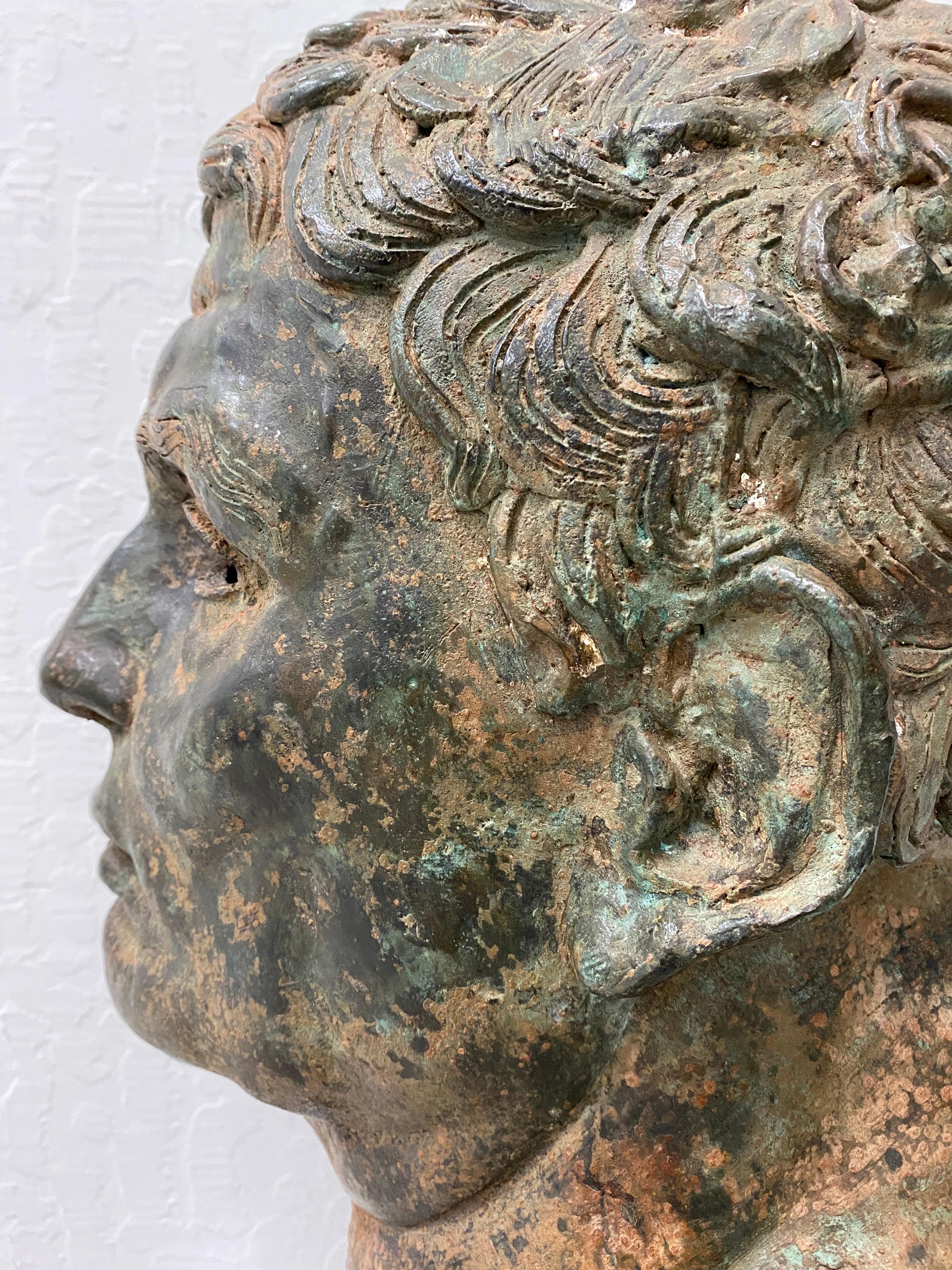 19th Century Bronze Head after Greek Antiquities 9