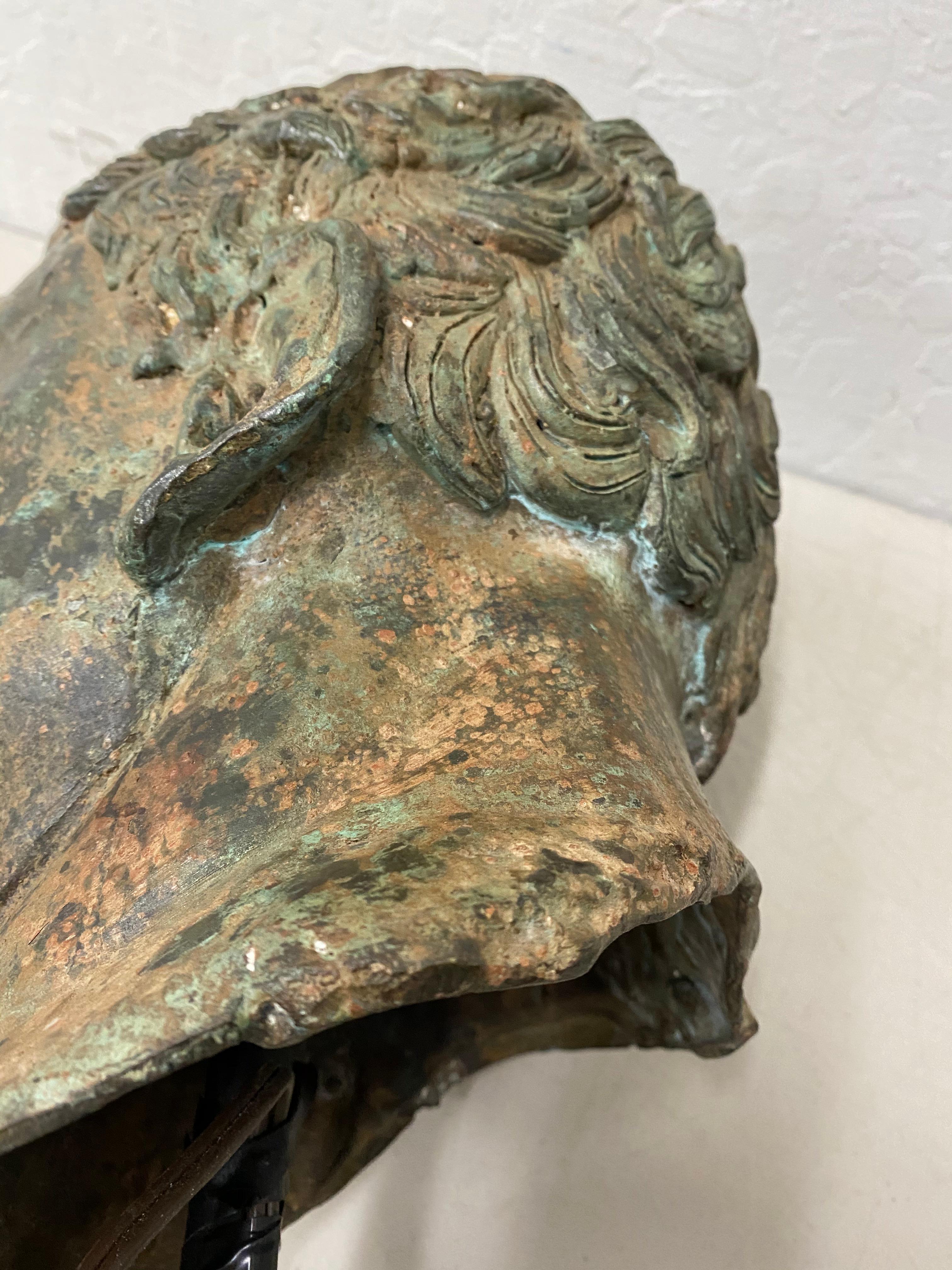 19th Century Bronze Head after Greek Antiquities 13