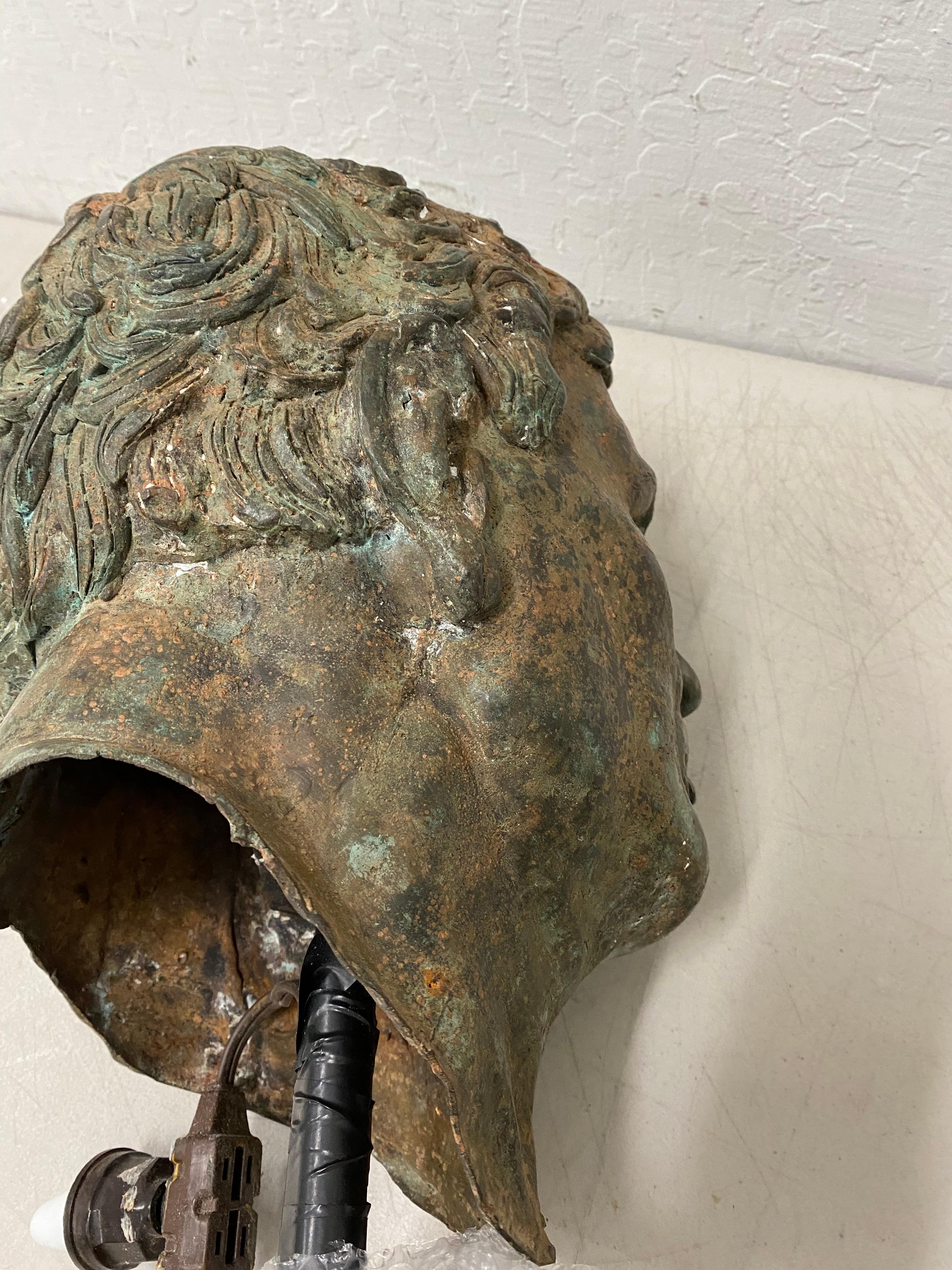 19th Century Bronze Head after Greek Antiquities 14