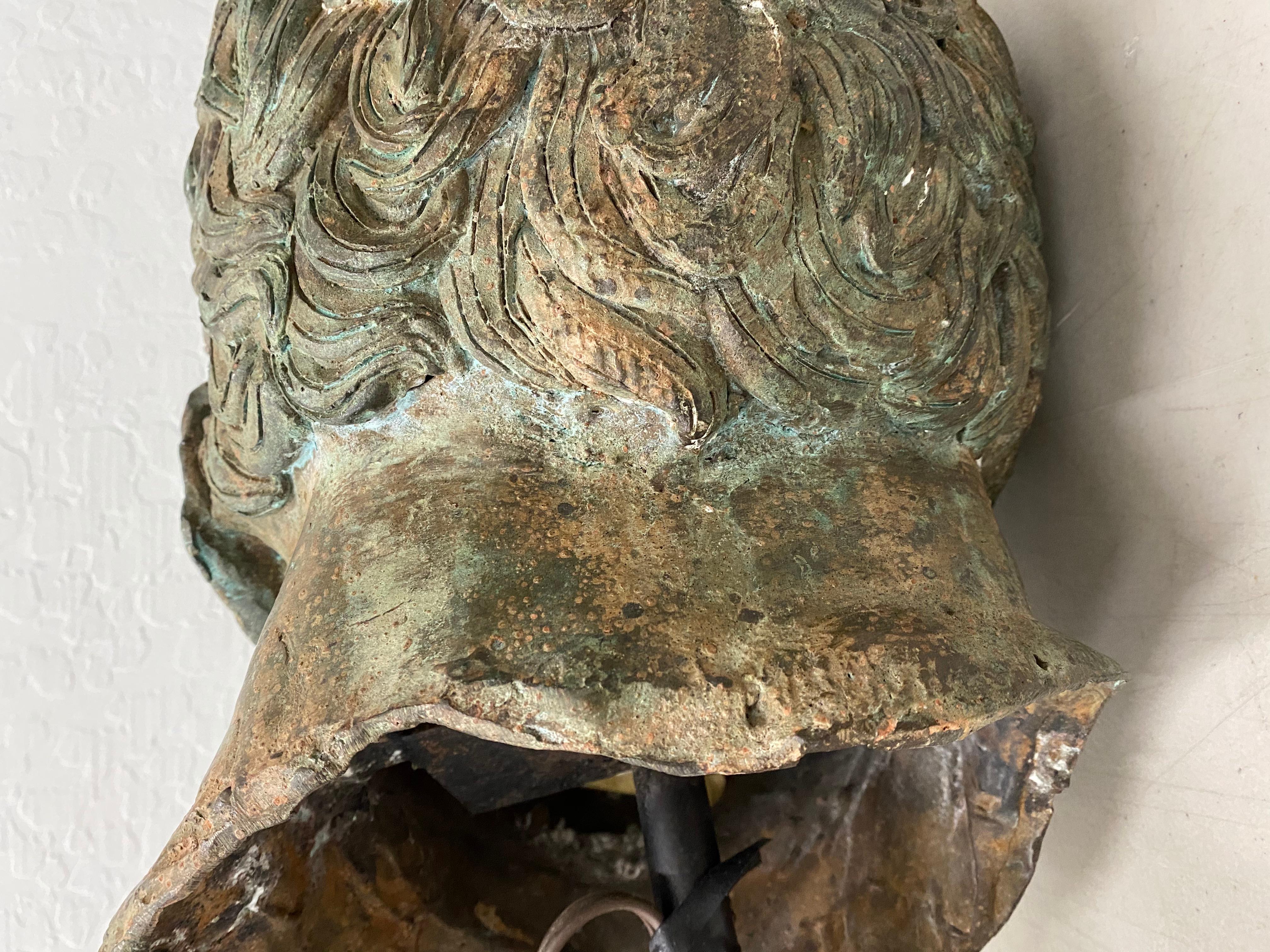 19th Century Bronze Head after Greek Antiquities 11
