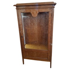 Antique 19th Century Tiger Maple Vitrine/Cabinet