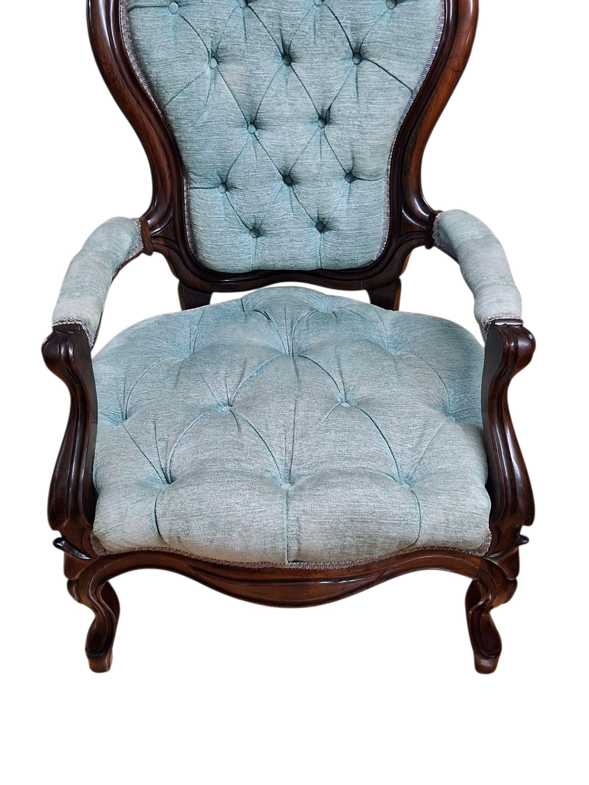 Sillón de estilo rococó atribuido a John Belter en Bueno estado para la venta en San Francisco, CA