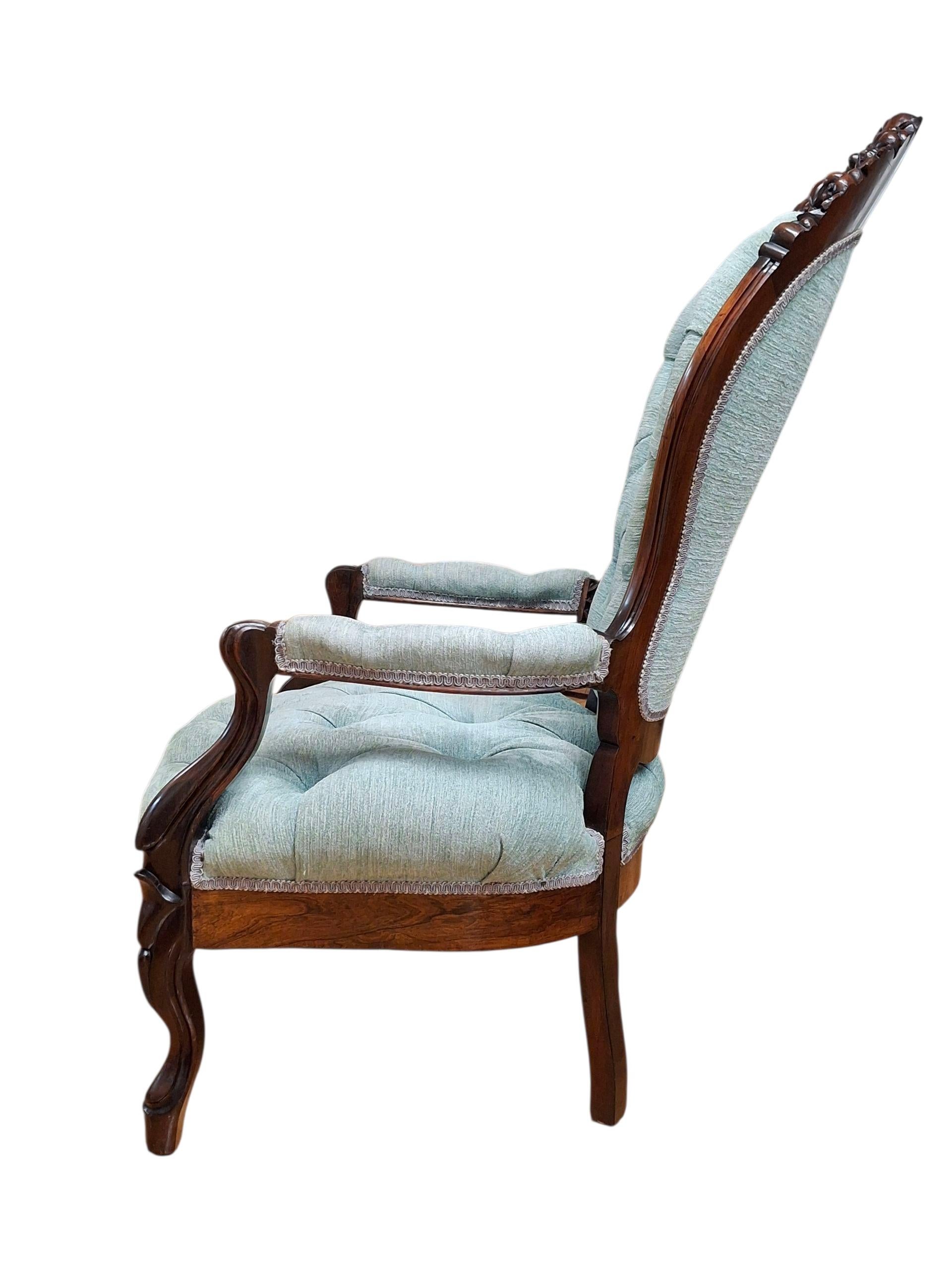 Sillón de estilo rococó atribuido a John Belter en venta 1