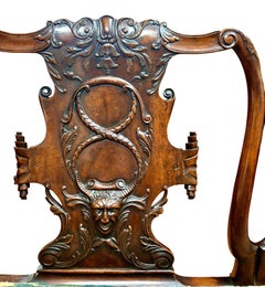 Sofá irlandés de estilo Jorge II con respaldo doble, procedente de la finca histórica de Filoli