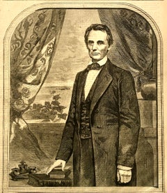 1860 „Abraham Lincoln gewählt!“ Titelseite von „Harper’s Weekly“, Foto von Matthew Brady