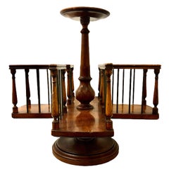 Signed Mid 20th Century Tabletop Revolving Book Rack, by Alfred Assid