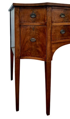 American Federal Style Diminutive Inlaid Mahogany Sideboard with Key
