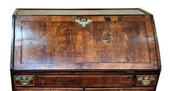 Early 18th-Century Queen Anne/Georgian Walnut Slant-Front Bureau-Desk
