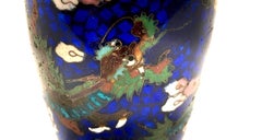 Japanische Cloisonné-Drachenvase aus dem späten 19. Jahrhundert