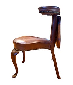 Antique Georgian-style English Reading Chair or “Cockfighting Chair”