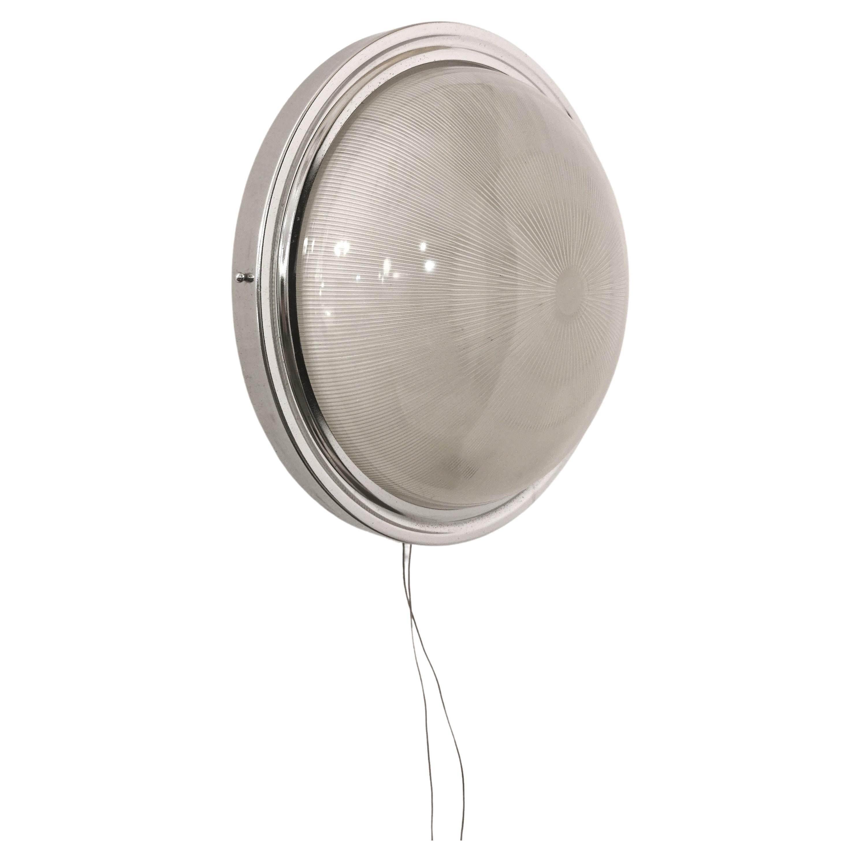 Wall Light Sconce Sergio Mazza Artemide Glass Aluminum Metal Midcentury, 1960s