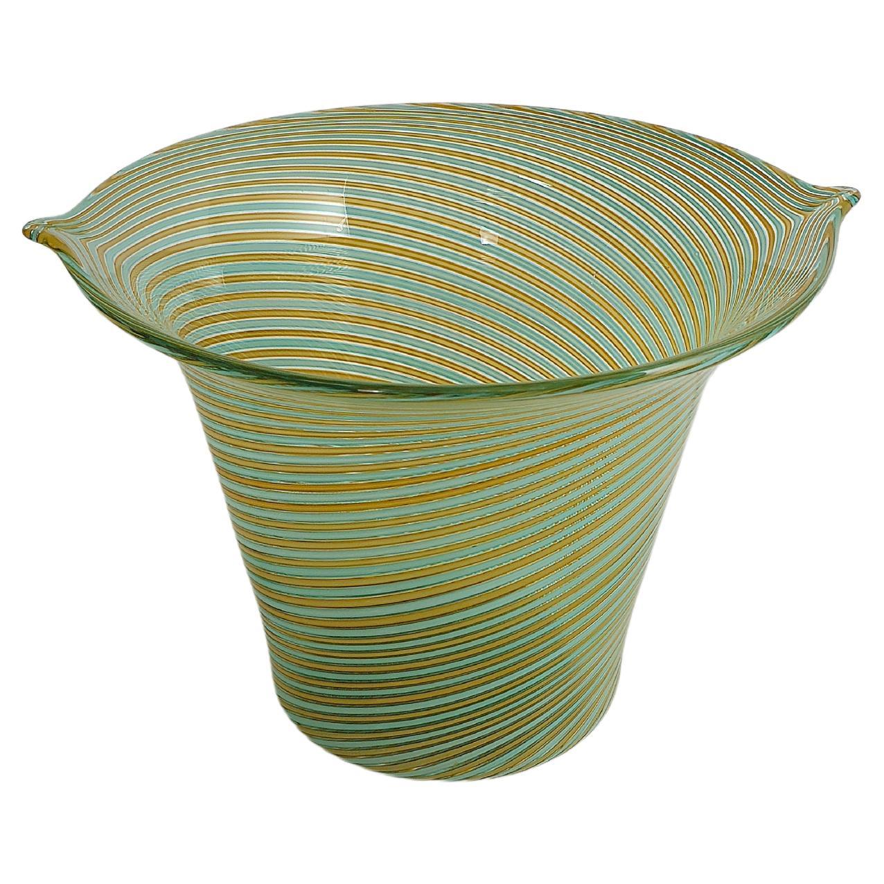 Vase Decorative Object Cenedese Murano Glass Midcentury Italian Design 1960s For Sale
