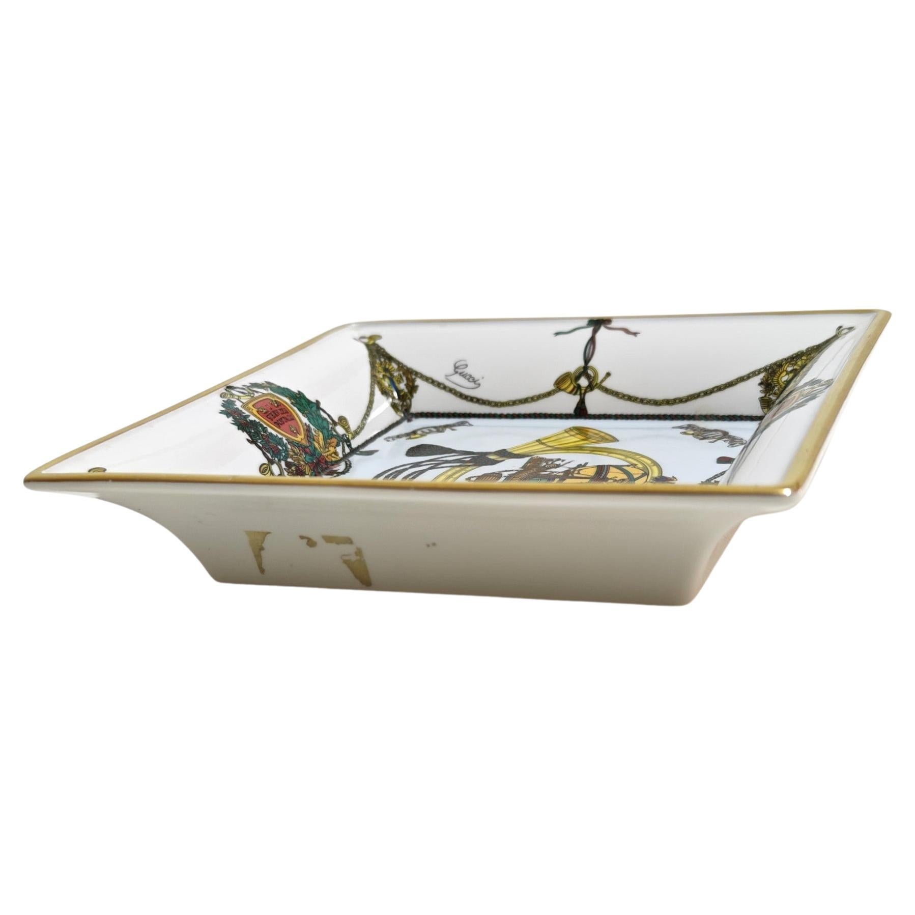 Porcelain Vide-Poche Ashtray Gucci Mid-Century Modern Italian Design 1960s