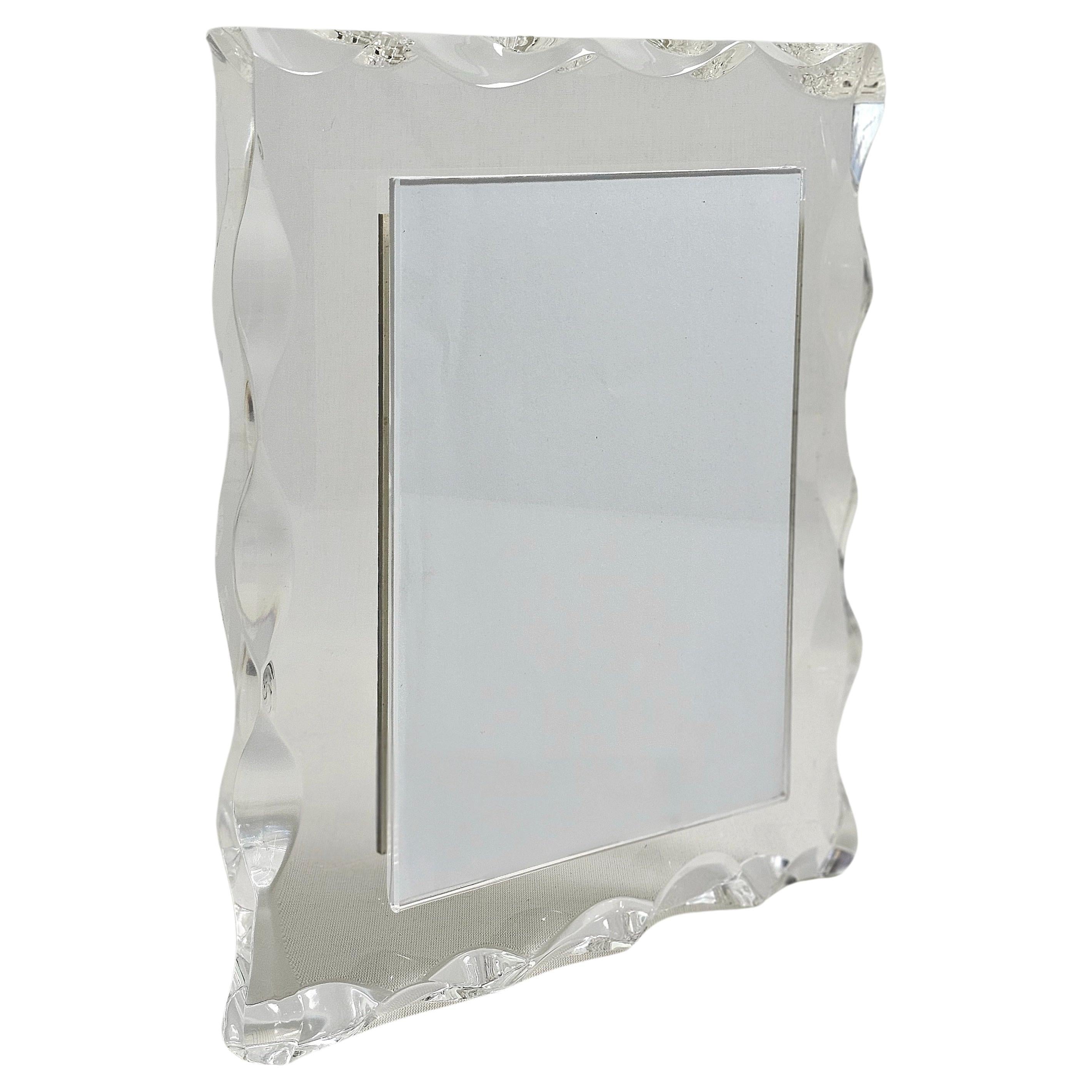 Decorative Object Picture Frame Plexglass Midcentury Italian Design 1980s For Sale