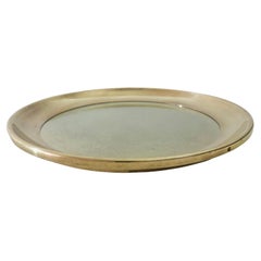 Mid-Century Modern Brass Tray Circular Italy Design 1960s