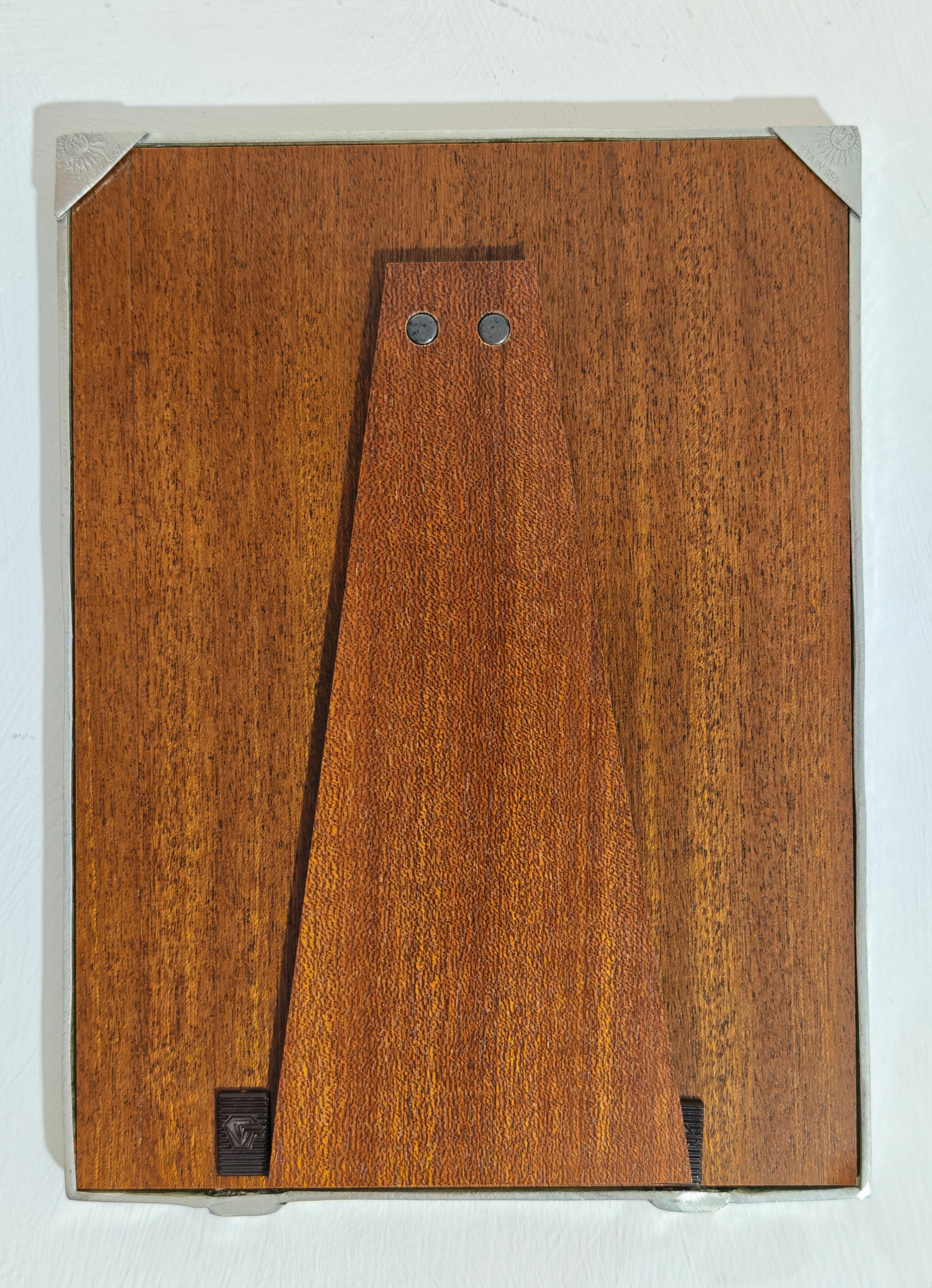 Photo Frame With Crocodile Effect Tin 95% Production Italy  1990/2000 For Sale 2